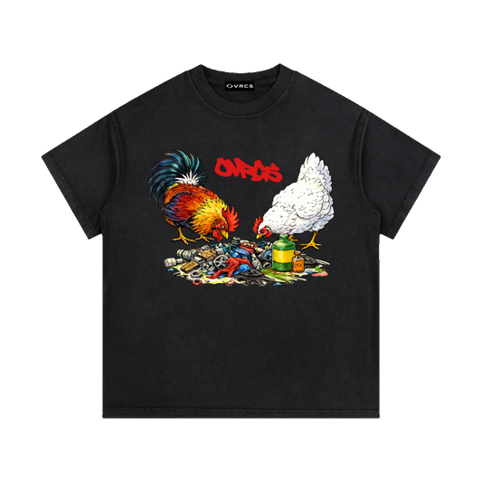 Chicken Vintage Wash Cotton T-Shirt
