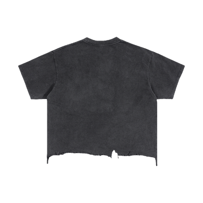 Wild Beast Vintage Wash Boxy Distressed Hem T-Shirt
